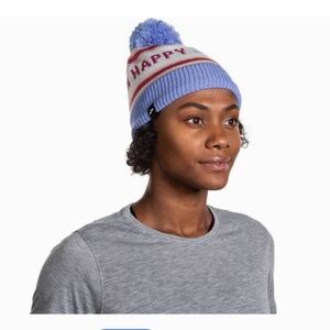 Brooks Heritage Pom Beanie Winter Hat, Fleece Lined, Running, New w/ Tags